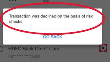 Fix Transaction was declined on the basis of risk checks | flipkart axis credit card not transaction