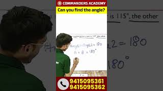Supplementary and Complementary Angles Short Trick | Sainik School & RMS Maths Classes