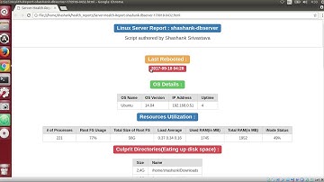 Shell2HTML - Script to generate System Health Report
