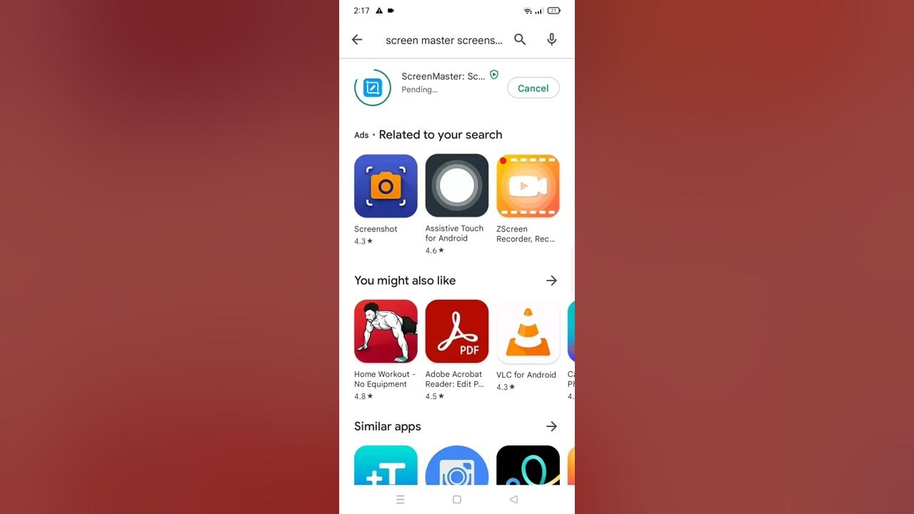 How to install Screen Master app Screen Master app for screen shot