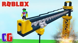 CLIMBED on a TOWER CRANE and BLEW IT up! Roblox Destruction Simulator #2