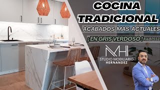 COCINA NORDICA CON PENINSULA  ABIERTA AL SALON .STUDIO MOBILIARIO HERNANDEZ.