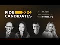 Fide candidates 2024 r1 w irenesukandar  ericrosen  siliconroadchess   watch with lichessorg