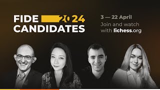 FIDE Candidates 2024 R1 w/ @IreneSukandar  @eric-rosen  @SiliconRoadChess ! | Watch with lichess.org