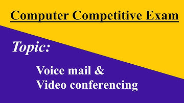 Email, Voice Mail and Video Conferencing | Computer Exam | Computer Competitive Exam, Hindi lectures