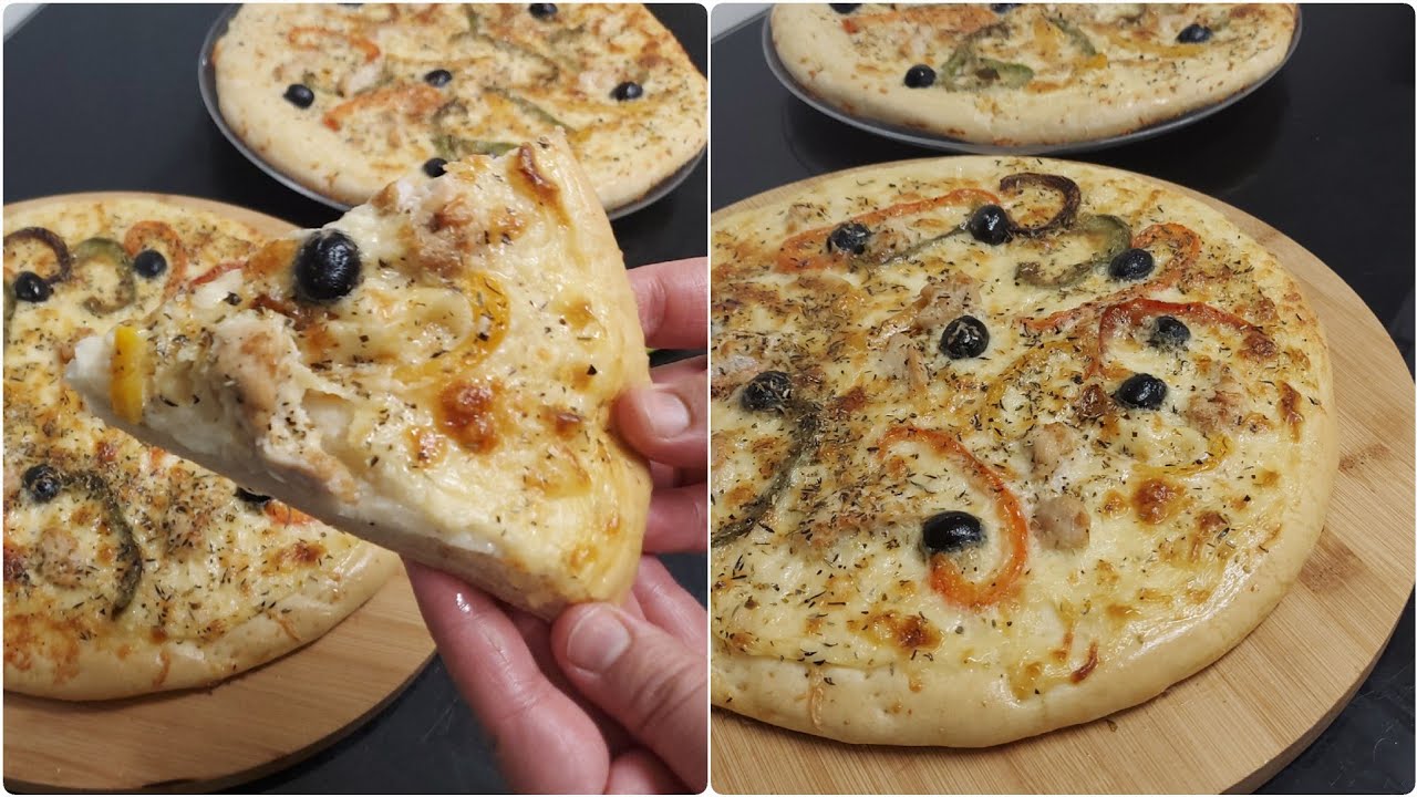 بيتزا صلصة بيضاء 🤗🤗pizza sauce blanche 🍕