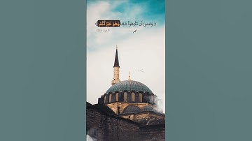 وعسى أن تكرهوا شيئاً وهو | القارئ محمد هشام ☘️ #القرآن | #quran | #قرآن_كريم | #surah
