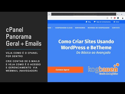 Um Panorama do cPanel e Como Criar Email, utilizar o Webmail e Gerenciar suas contas de email