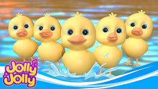 Five Little Ducks | Jolly Jolly Nursery Rhymes &amp; Kids Songs