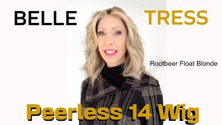 BELLE TRESS PEERLESS 14 WIG REVIEW | ROOTBEER FLOAT BLONDE | BEAUTIFUL CURTAIN BANGS