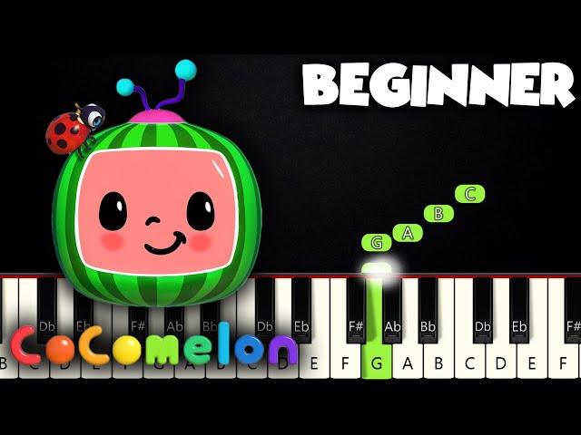 Cocomelon Theme | BEGINNER PIANO TUTORIAL + SHEET MUSIC by Betacustic class=