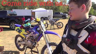 Kids dirt bike vs Dads dirt bike! ( : Dad Wrecks : ) Race is coming...