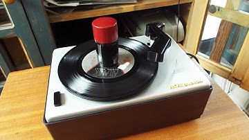 RCA RECORD PLAYER 45-J 2   playing a stack of 45;s