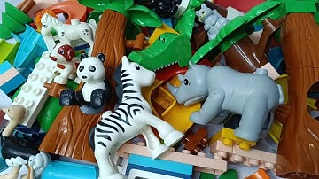 Satisfying Building Blocks Marble Run ASMR compilation Assembly fun animals course part 125