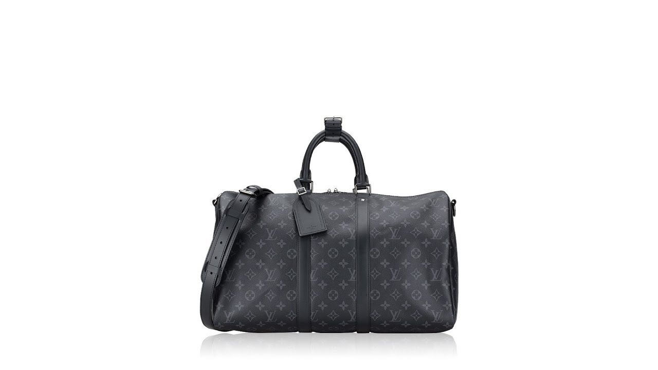 Louis Vuitton ECLIPSE Keepall Bandouliere (Review + Unboxing + Try On) 45  Monogram - Virgil Abloh 