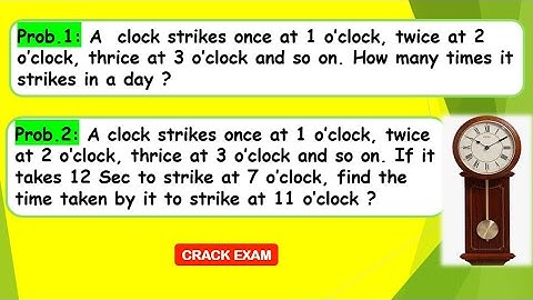 A clock strikes once at 1 o