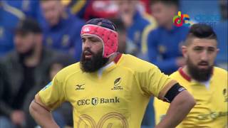 #RugbyRomania Cele mai spectaculoase placaje ale lui Viorel Lucaci in meciul cu Georgia