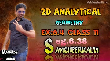 2D analytical geometry class 11 eg 6.38 samacheerkalvi
