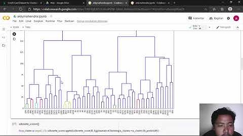 Coding Phyton menggunakan Google Colab (Hierarchical Clustering)