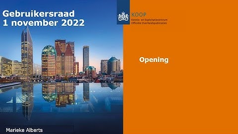 Gebruikersraad 1 november 2022 - Ochtendsessie
