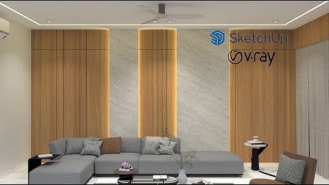 Gorgeous wall panel design for modern  home interior | Sketchup Vray 5 Interior | Pixologic Interior