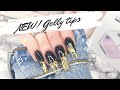 NEW! Kiara Sky Gelly Tips with Glass & gold nail art