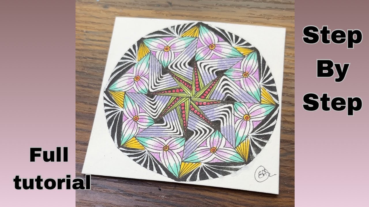 Calm Your Mind With Zentangle Pattern | Drawing Tutorial For Beginners ...