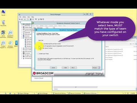Broadcom NIC Teaming & Troubleshooting
