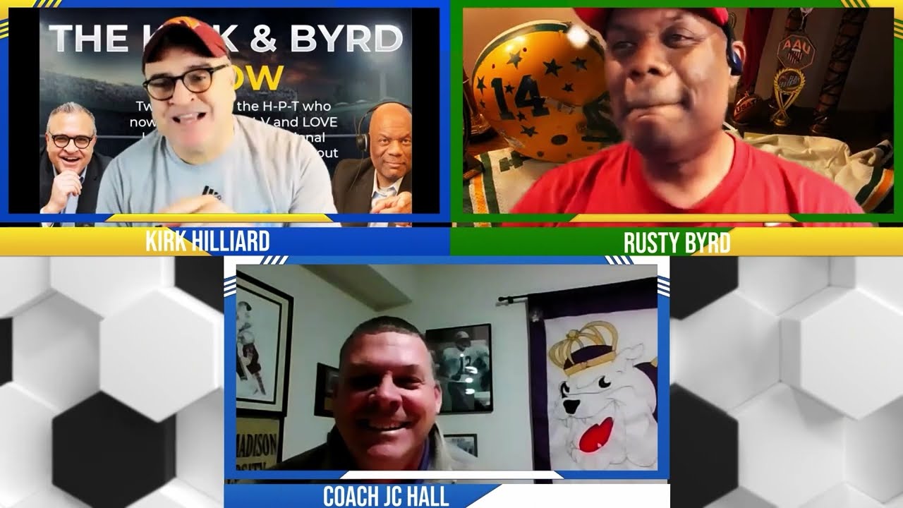 Episode 73 Football Coach JC Hall, of Courtland H.S. in Spotsylvania VA and JMU, joins Kirk & Byrd.