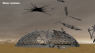 Lightwave Bullet Dynamics Lattice Dome Destruction