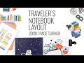 Traveler's Notebook Layout 2020 | Feed Your Craft DT Unboxing Page Turner