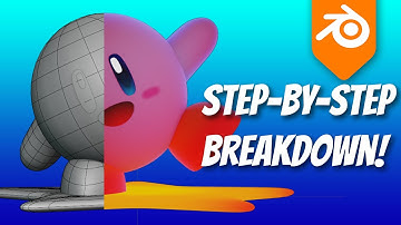 How to make Kirby in 3D - Blender Modeling/Texturing/Rigging Tutorial