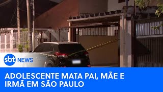 Adolescente mata a tiros o pai, Mãe e irmã na capital paulista | #SBTNewsnaTV (20\/05\/24)