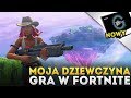 MOJA DZIEWCZYNA GRA W FORTNITE! NOWY MONITOR! (Fortnite Battle Royale)