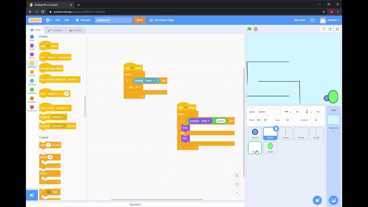 Scratch game part(1) - YouTube