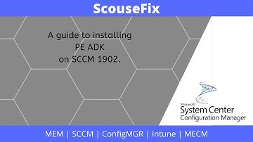 Windows PE ADK install for - MECM - ConfigMgr - SCCM  Server 1902 install
