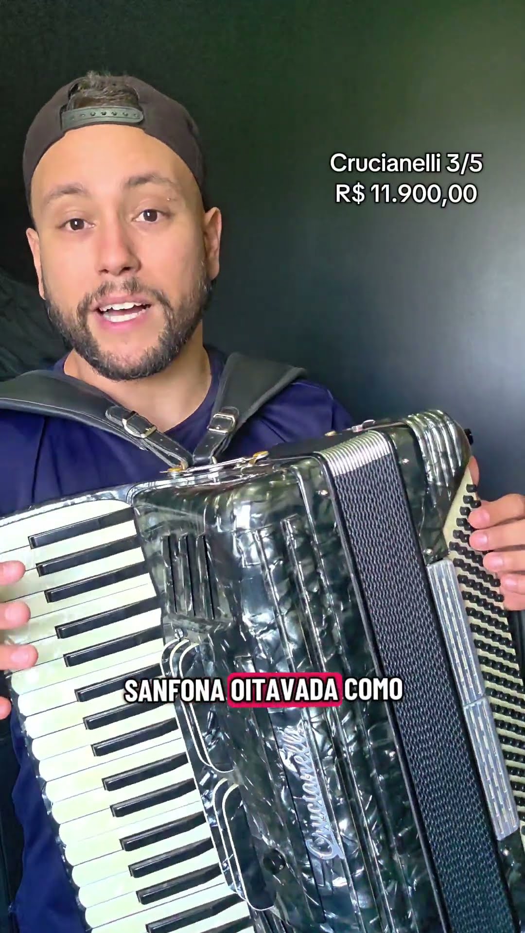 Crucianelli accordion, third octave voice, 120 bass, genuine