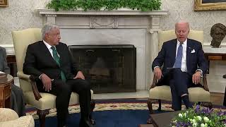 Mensaje de Joe Biden durante reunión con López Obrador | Imagen Noticias