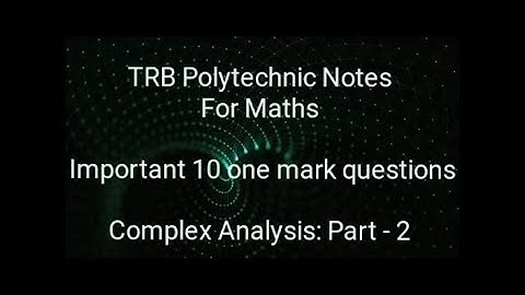 TRB POLYTECHNIC NOTES FOR MATHS
