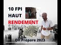 10 fpi haut rendement pour investir en 2023 cash dividende