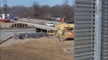 MoDOT slides I-70 bridge into place over Garth Ave.