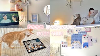 Cozy + Pinterest Inspired: 2024 Room Makeover, Desk Makeover☁, Aesthetic, IKEA, Temu | Herlife