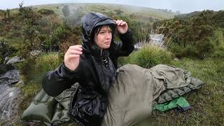First night sleeping in a bivvy bag | Ridiculous weather!
