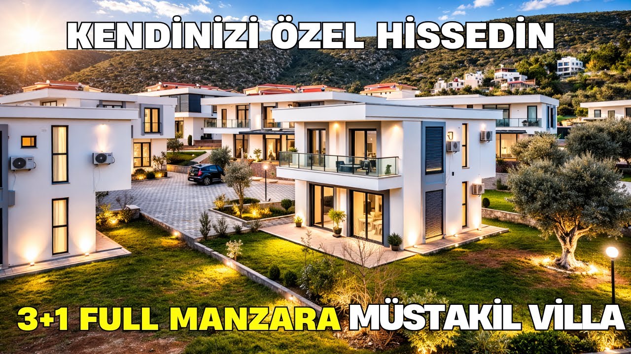 Didim Akbük'te Kapanmaz Deniz Manzaralı Tam Müstakil Uygun FİYATLI VİLLA