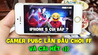 GAME THỦ PUBG LẦN ĐẦU CHƠI FREE FIRE TRÊN IPHONE 5 VÀ CÁI KẾT BẤT NGỜ ! Nam Art Chơi Free Fire =))