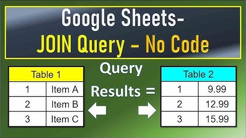 Google Sheets Join Query