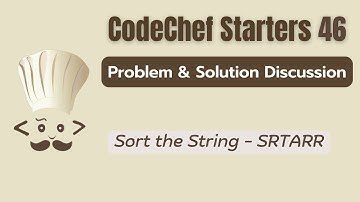 Sort The String | SRTARR | codechef starters 46