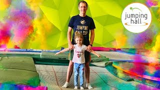 Indoor Playground Trampoline Park Jumping Hall Family Fun Play Center for Kids Family Fun video