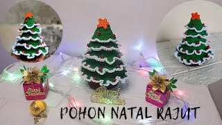 pohon natal mini || Merajut ornamen natal mudah &amp; simpel || Crochet Christmas Tree
