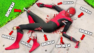 Breaking EVERY BONE As SPIDERMAN In GTA 5! (Mods) screenshot 5